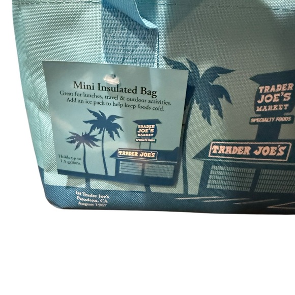 NWT Trader Joe's Blue Mini Insulated Lunch Bag - Picture 3 of 5